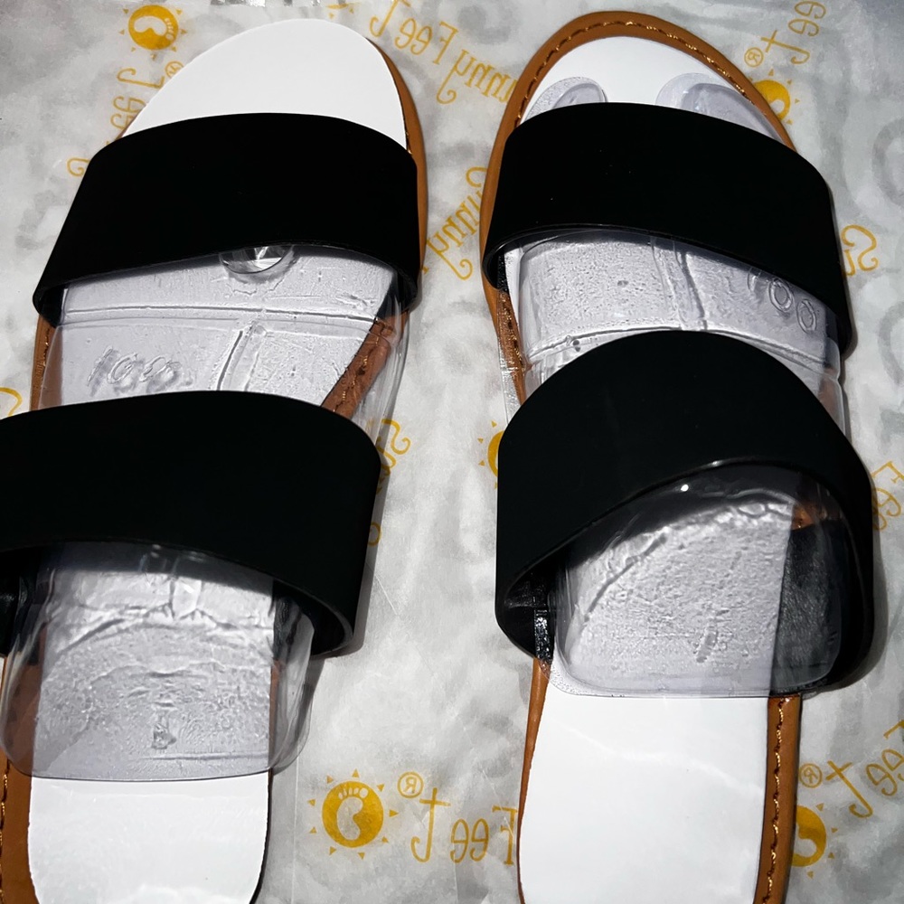 Forever 21- Faux Suede Dual- Strap Sandals